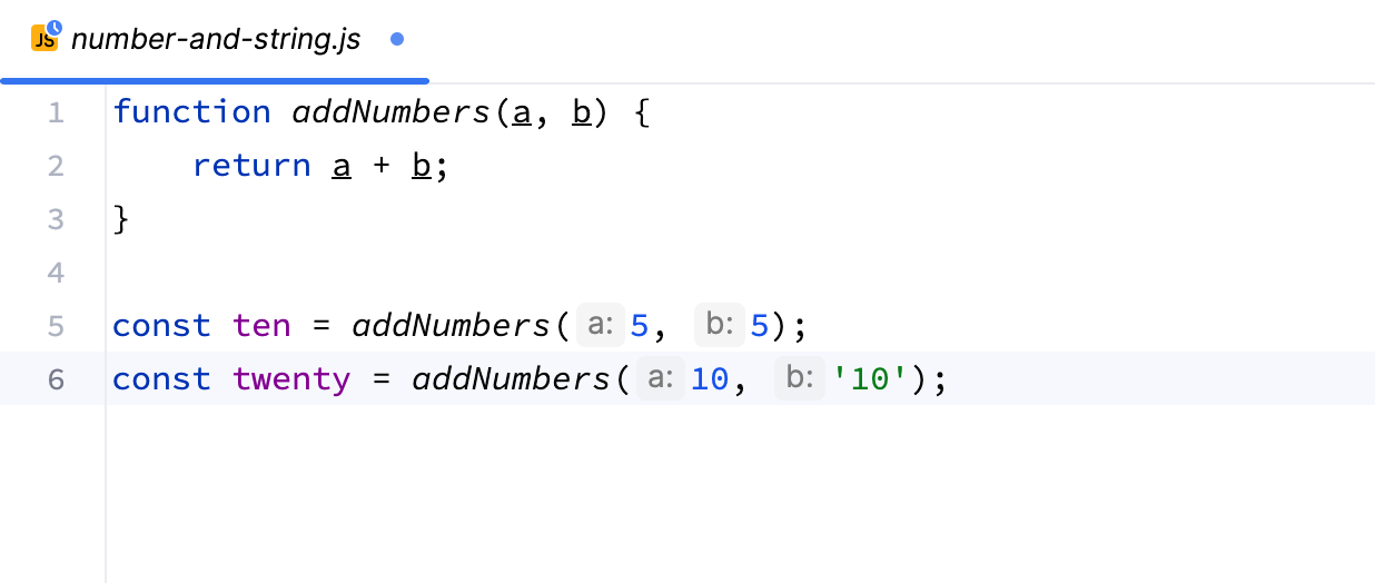 Derselbe Code in JavaScript ohne Fehlermeldung